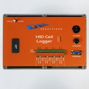 HID cell logger ideal for HID 3-D Stress Cells and Digital Extensometers. Memory for up to 10,000 readings